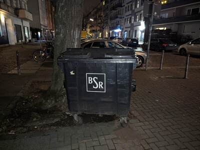 Bild öffnet in neuem Tab/Fenster Mülltonne vor dem Haus
